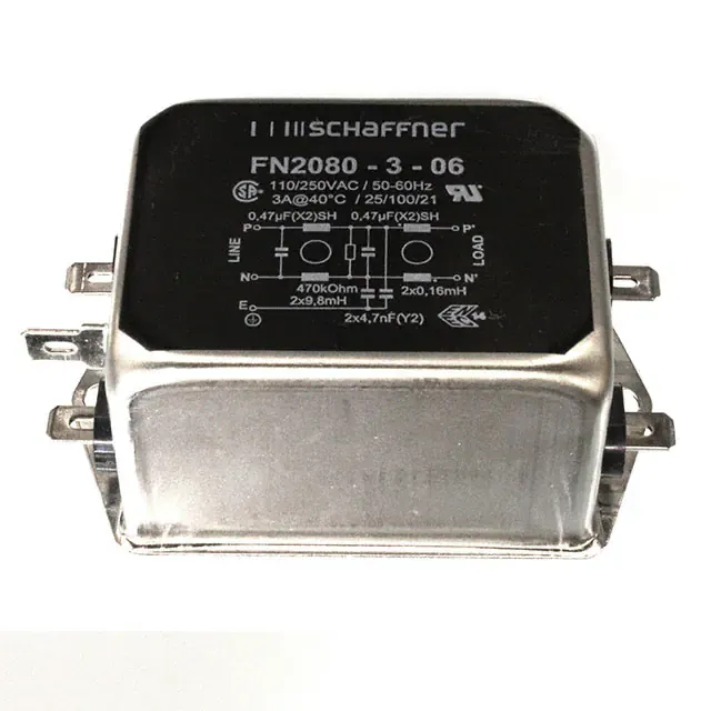 FN2080-3-06 (LINE FILTER 110/250VAC 3A CHAS)