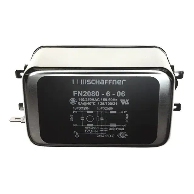 FN2080-6-06 (LINE FILTER 110/250VAC 6A CHAS)