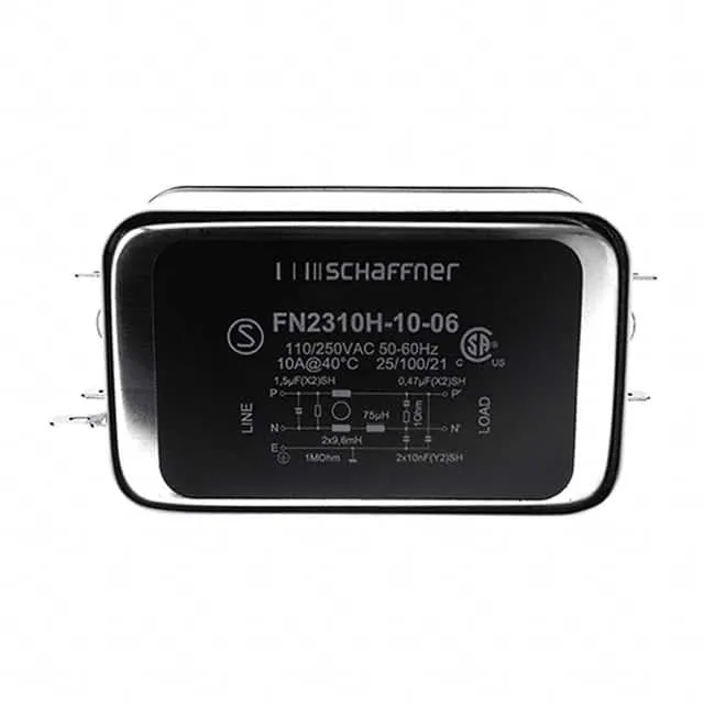 FN2310H-10-06 (LINE FILTER 250VAC 10A CHASS MNT)