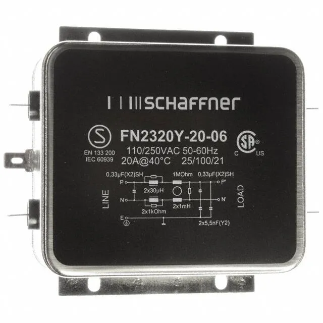 FN2320Y-20-06 (LINE FILTER 250VAC 20A CHASS MNT)