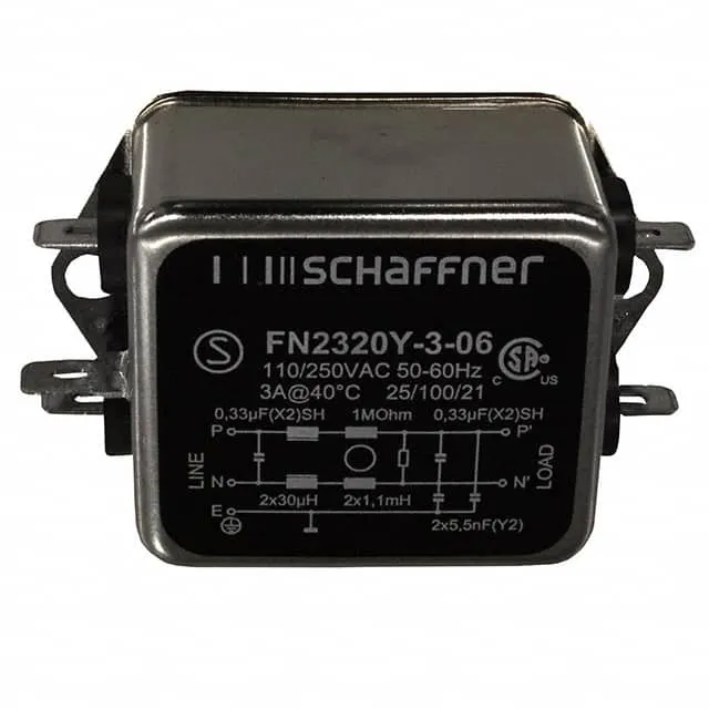 FN2320Y-3-06 (LINE FILTER 250VAC 3A CHASS MNT)