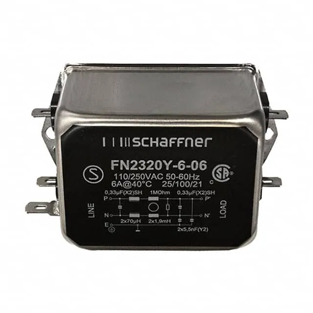 FN2320Y-6-06 (LINE FILTER 250VAC 6A CHASS MNT)
