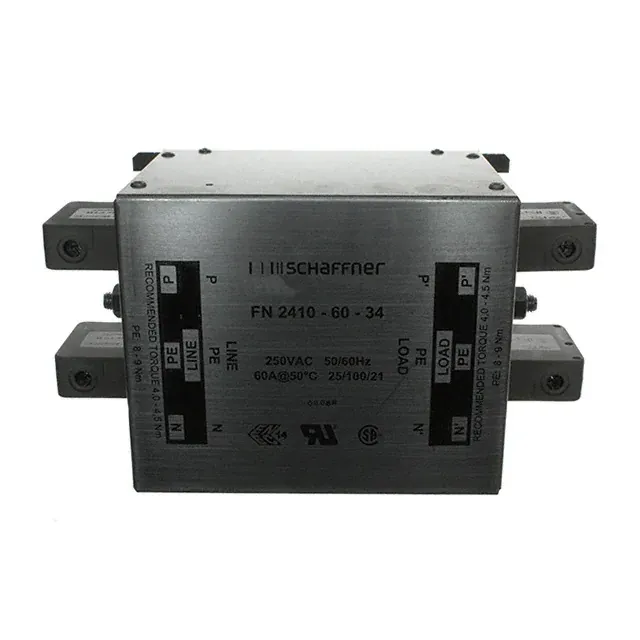 FN2410-60-34 (LINE FILTER 250VAC 60A CHASS MNT)