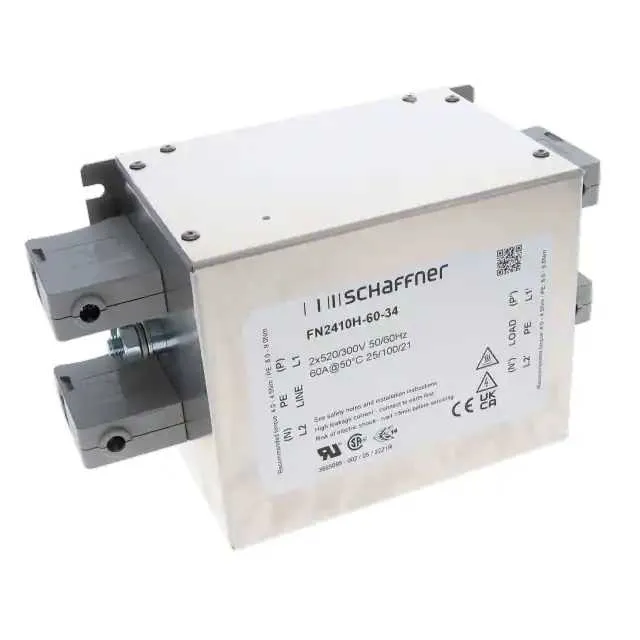 FN2410H-60-34 (LINE FILTER 520/300VAC 60A CHASS)