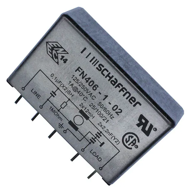 FN406-1-02 (LINE FILTER 250VAC 1A TH)