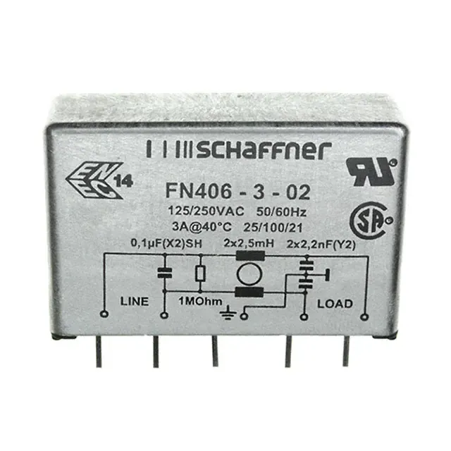 FN406-3-02 (LINE FILTER 250VAC 3A TH)