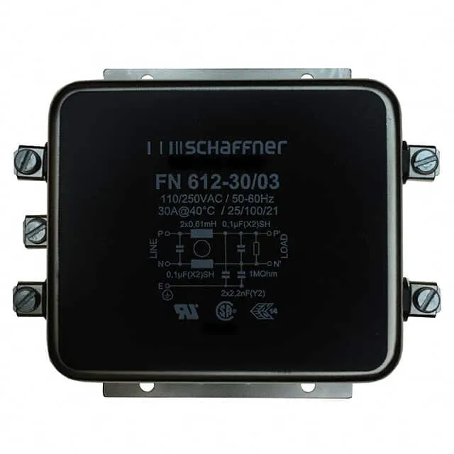 FN612-30-03 (LINE FILTER 250VAC 30A CHASS MNT)