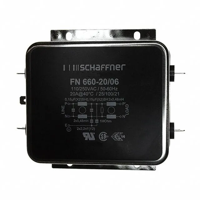 FN660-20-06 (LINE FILTER 250VAC 20A CHASS MNT)