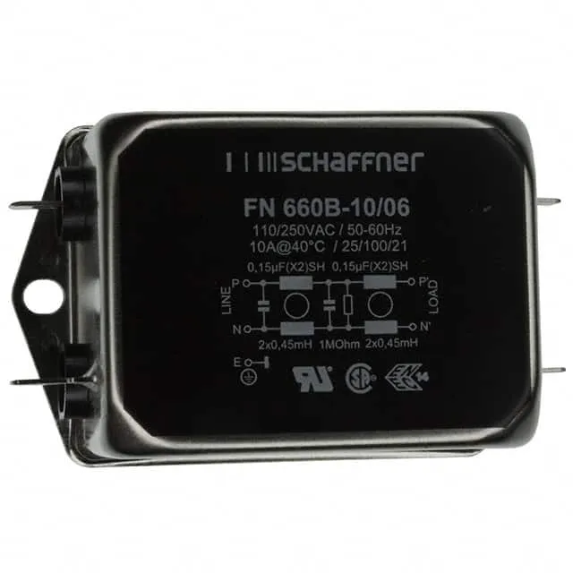 FN660B-10-06 (LINE FILTER 250VAC 10A CHASS MNT)