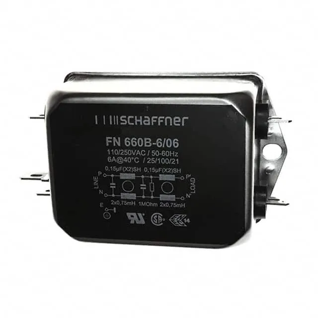 FN660B-6-06 (LINE FILTER 250VAC 6A CHASS MNT)