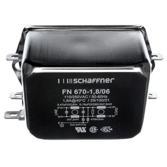 FN670-1.8-06 (LINE FILTER 250VAC 1.8A CHASS)