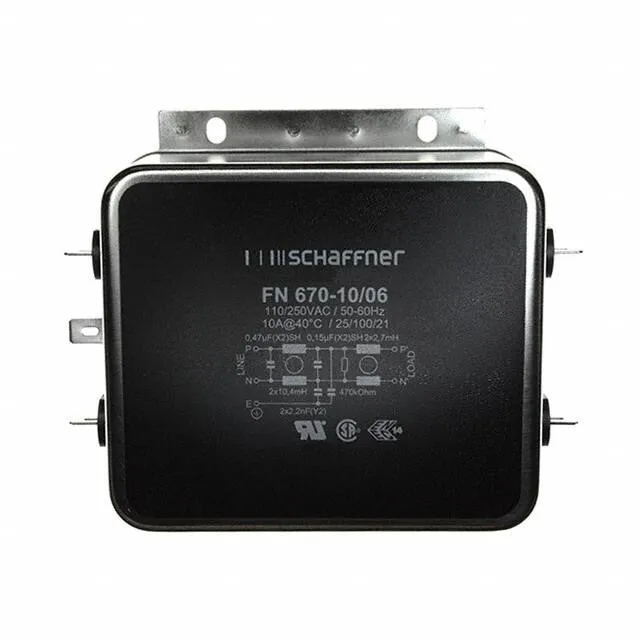 FN670-10-06 (LINE FILTER 250VAC 10A CHASS MNT)