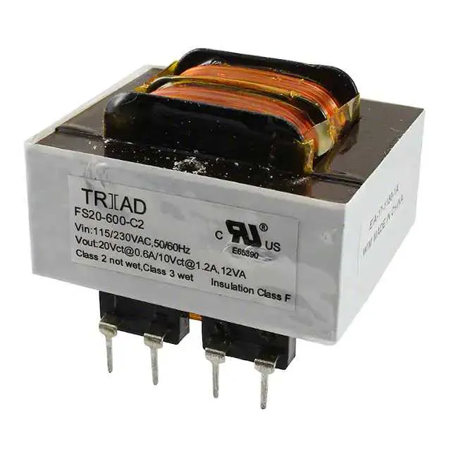 FS20-600-C2 (XFRMR LAMINATED 12VA THRU HOLE)