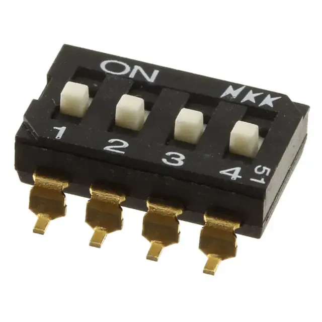 JS0204AP4-S (SWITCH SLIDE DIP SPST 25MA 24V)