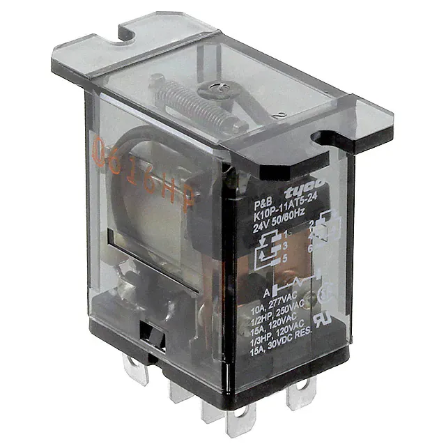 K10P-11AT5-24 (RELAY GEN PURPOSE DPDT 15A 24V)