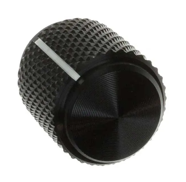 KD500B1/8 (KNOB KNURLED 0.126 METAL")