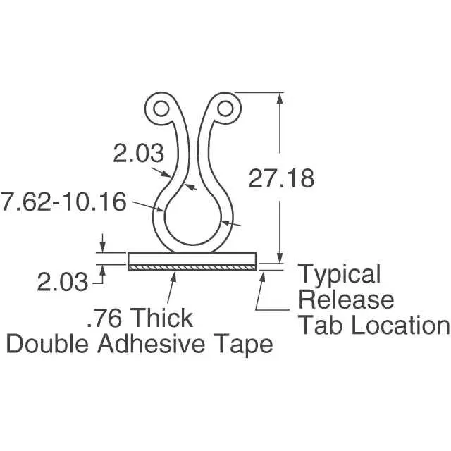 KLB-350A-RT (CBL CLIP TWIST LOCK NATURAL ADH)