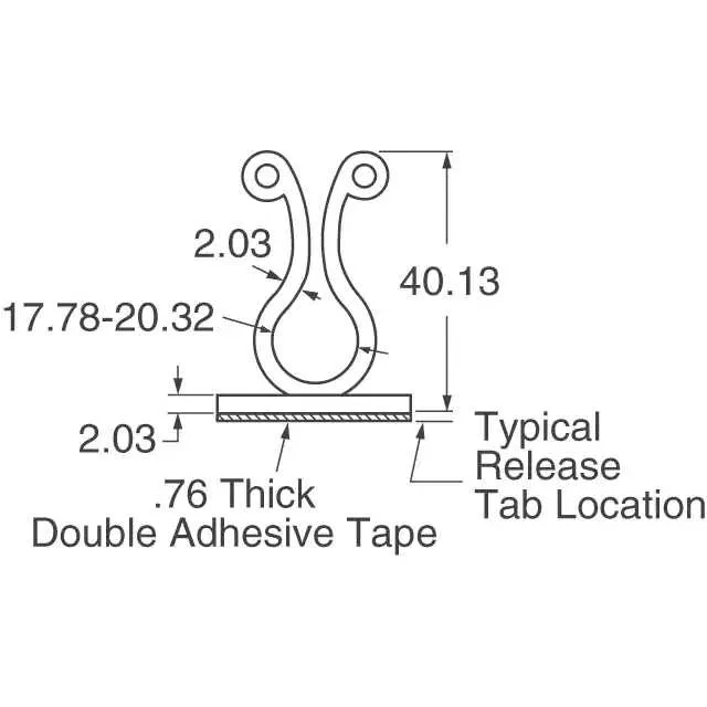 KLB-750A-RT (CBL CLIP TWIST LOCK NATURAL ADH)