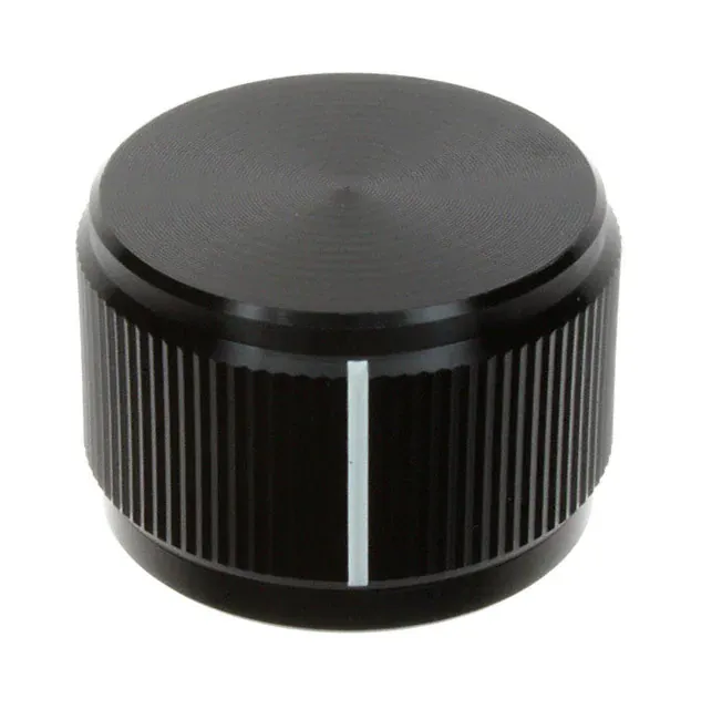 KN900B1/4 (KNOB KNURLED 0.250 METAL")