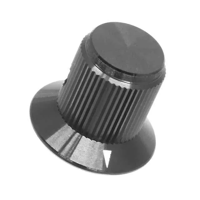 KNS501B1/8 (KNOB KNURLED W/SKRT 0.126 METAL")