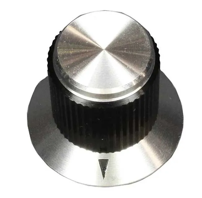 KNS501BA1/8 (KNOB KNURLED W/SKRT 0.126 METAL")