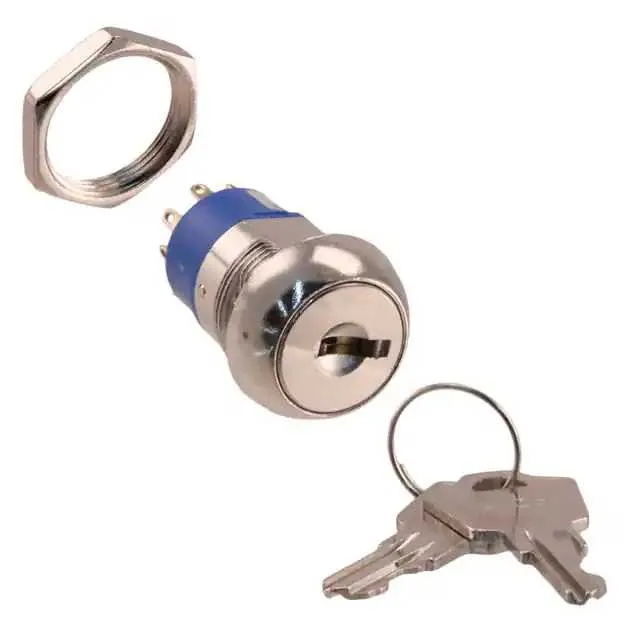 KO130BA126 (SWITCH KEYLOCK 3POS DP3T 4A 125V)