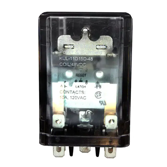 KUL-11D15D-48 (RELAY GEN PURPOSE DPDT 10A 48V)