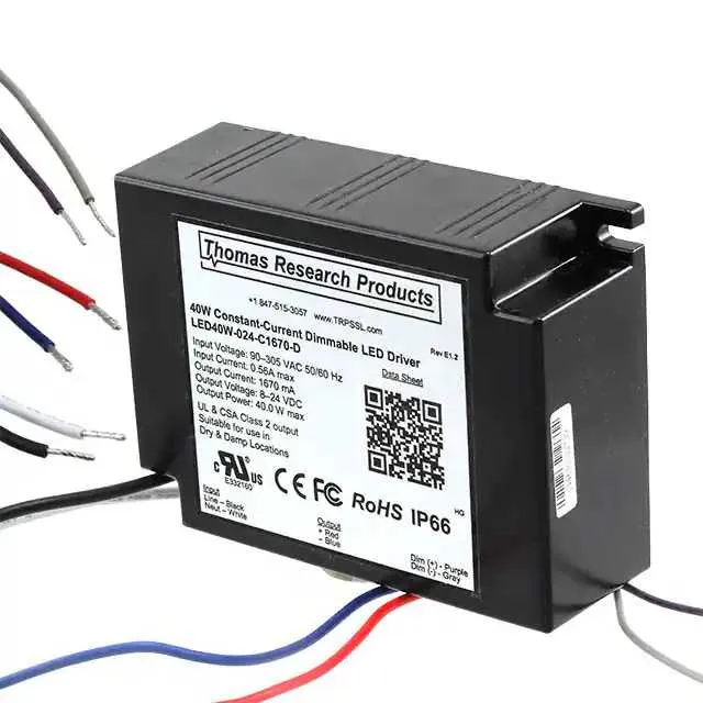 LED40W-024-C1670-D (LED DRIVER CC AC/DC 8-24V 1.67A)