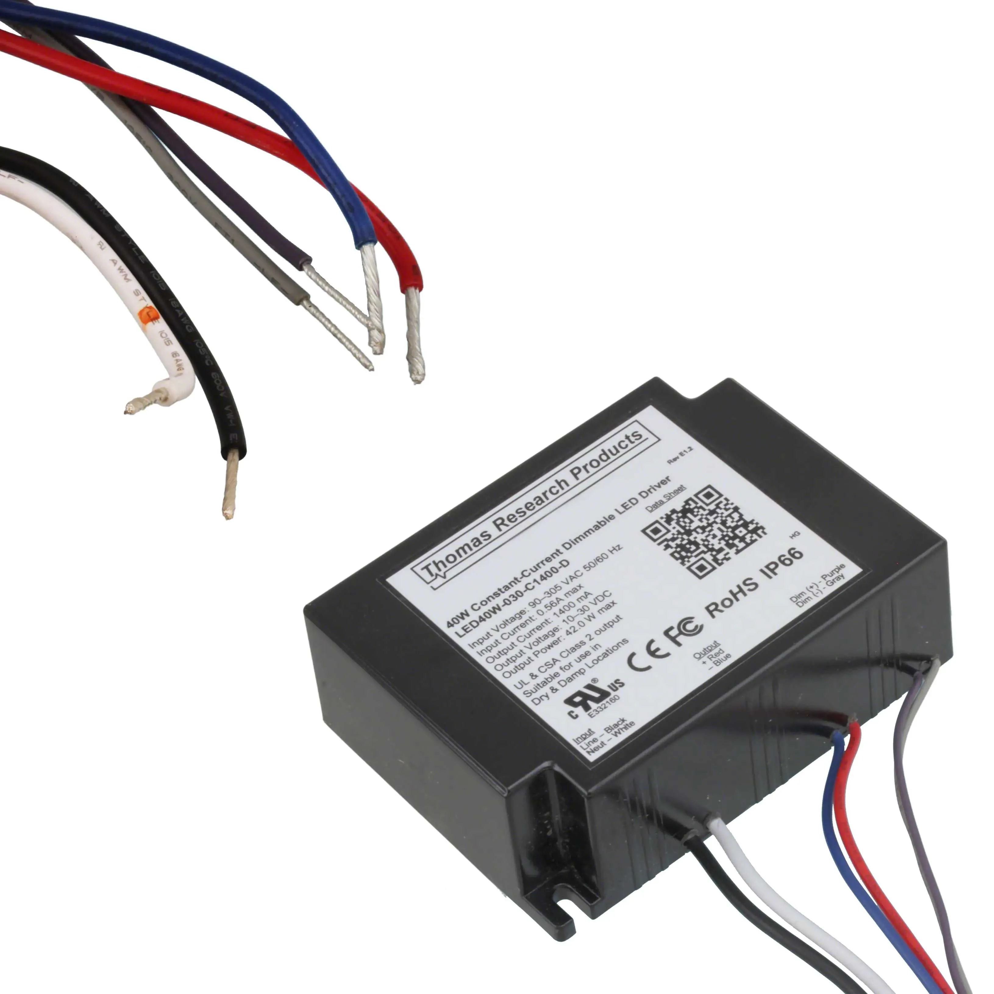 LED40W-030-C1400-D (LED DRIVER CC AC/DC 10-30V 1.4A)