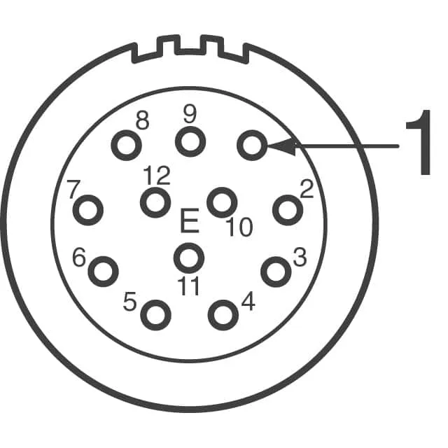 MA1RAE1200 (CONN RCP HSG F/M 12P PNL MT RA)