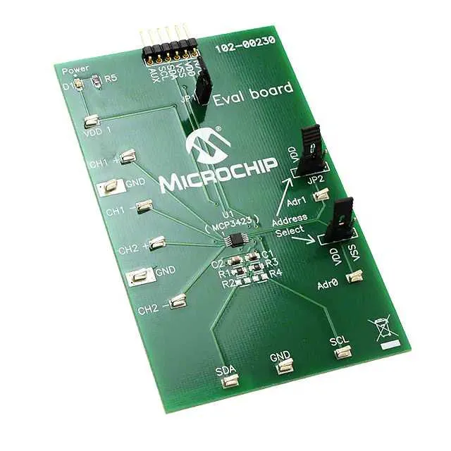 MCP3423EV (BOARD EVAL 18BIT 2CH ADC MCP3423)