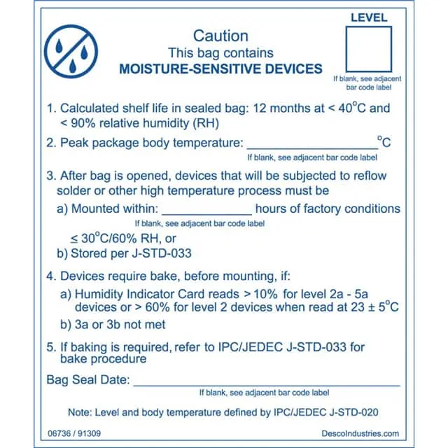 06736 (LABEL MOIST WARN 3.75X3.25" 100")