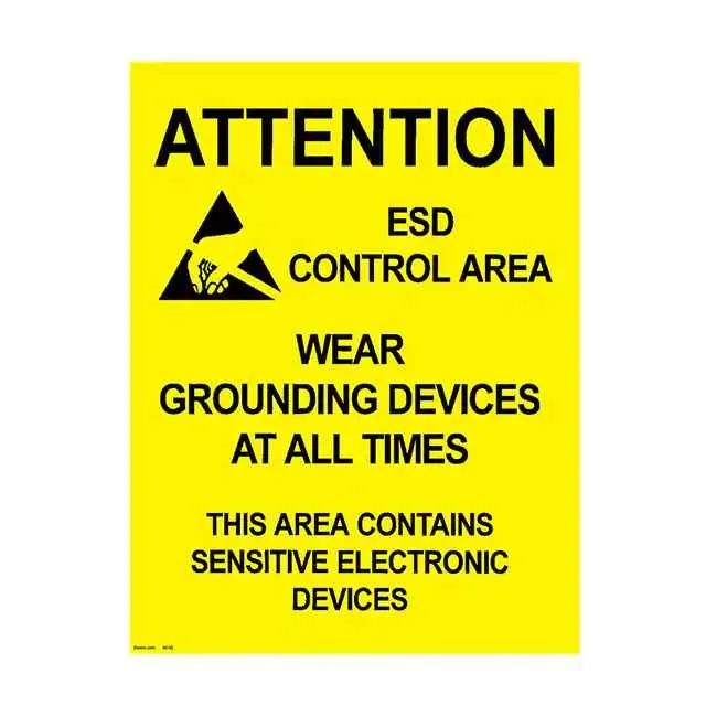 06742 (SIGN ESD/STATIC WARN 22X17" 5PC")