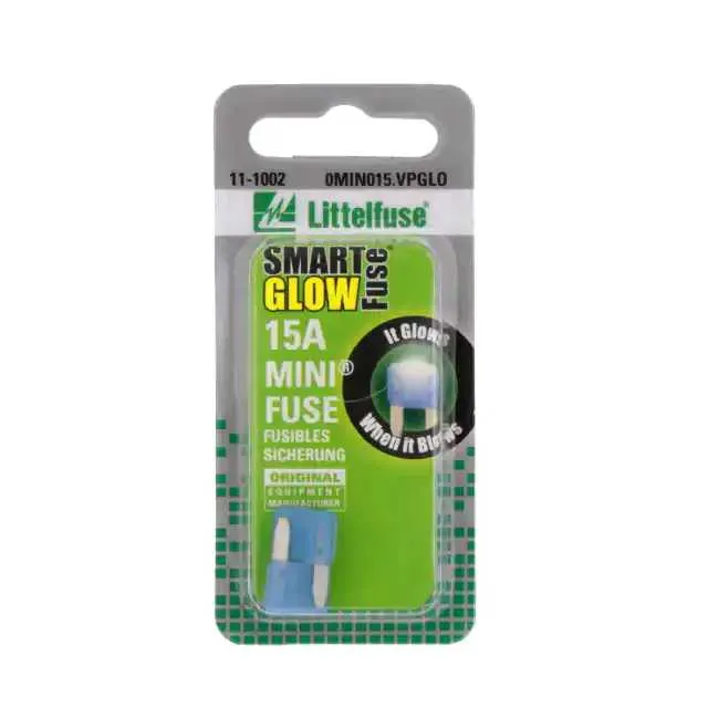 0MIN015.VPGLO (FUSE AUTO 15A 32VAC/VDC BLADE)