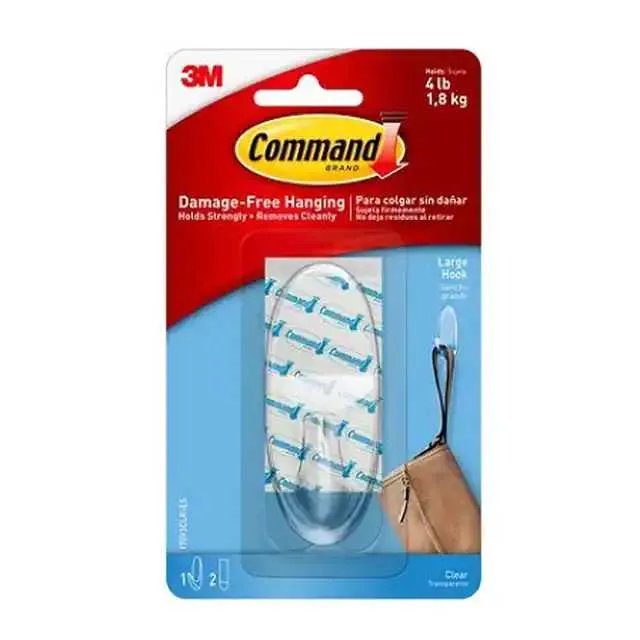 17093CLRES (COMMAND LARGE CLEAR HOOK WIT)