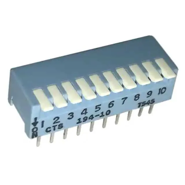 194-10MS (SWITCH PIANO DIP SPST 50MA 24V)