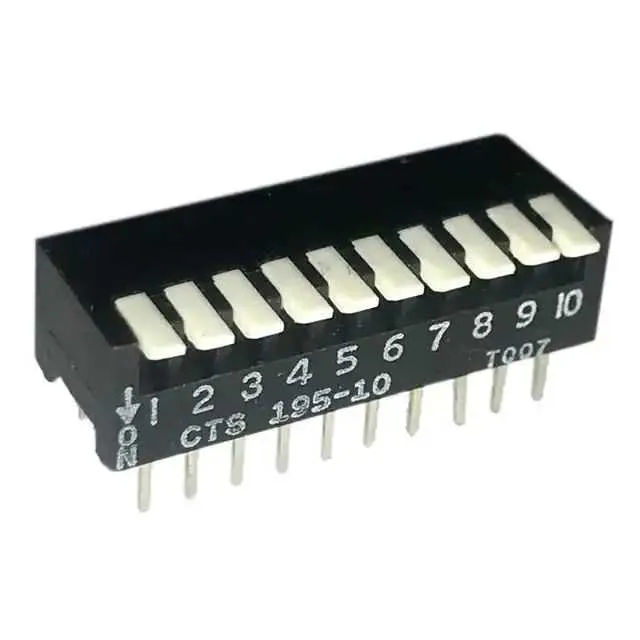 195-10MS (SWITCH PIANO DIP SPST 50MA 24V)