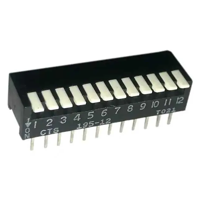 195-12MS (SWITCH PIANO DIP SPST 50MA 24V)