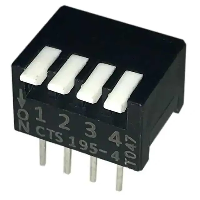 195-4MS (SWITCH PIANO DIP SPST 50MA 24V)