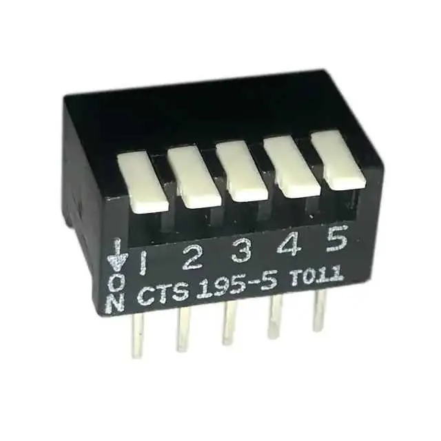 195-5MS (SWITCH PIANO DIP SPST 50MA 24V)