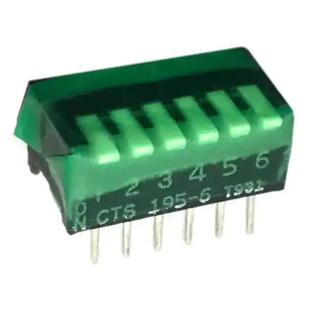 195-6MST (SWITCH PIANO DIP SPST 50MA 24V)