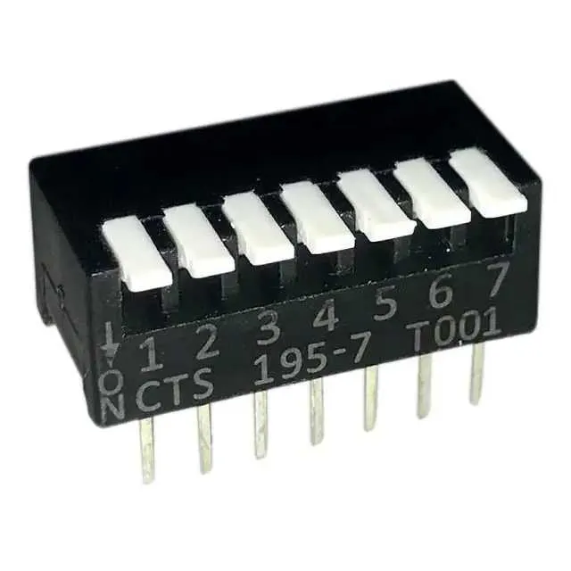 195-7MS (SWITCH PIANO DIP SPST 50MA 24V)