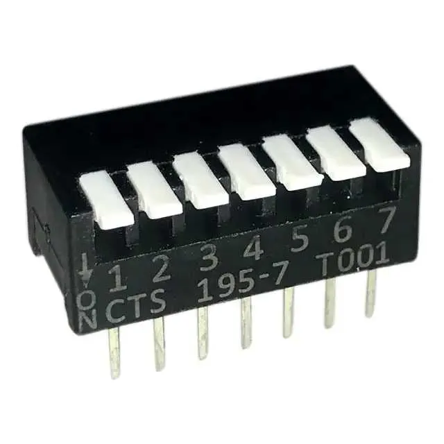195-7MST (SWITCH PIANO DIP SPST 50MA 24V)
