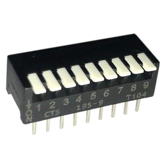 195-9MS (SWITCH PIANO DIP SPST 50MA 24V)