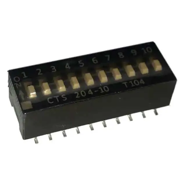 204-10ST (SWITCH SLIDE DIP SPST 50MA 24V)