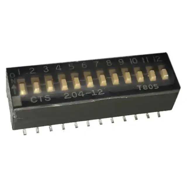 204-12ST (SWITCH SLIDE DIP SPST 50MA 24V)