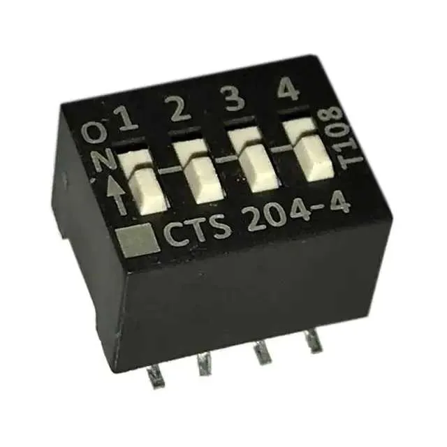 204-4S (SWITCH SLIDE DIP SPST 50MA 24V)