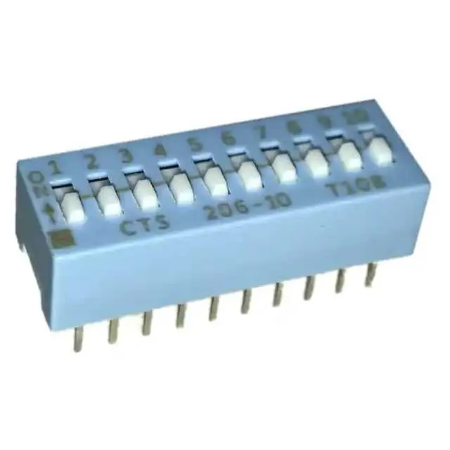 206-10S (SWITCH SLIDE DIP SPST 50MA 24V)