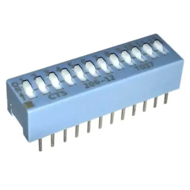 206-12S (SWITCH SLIDE DIP SPST 50MA 24V)