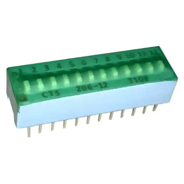 206-12ST (SWITCH SLIDE DIP SPST 50MA 24V)